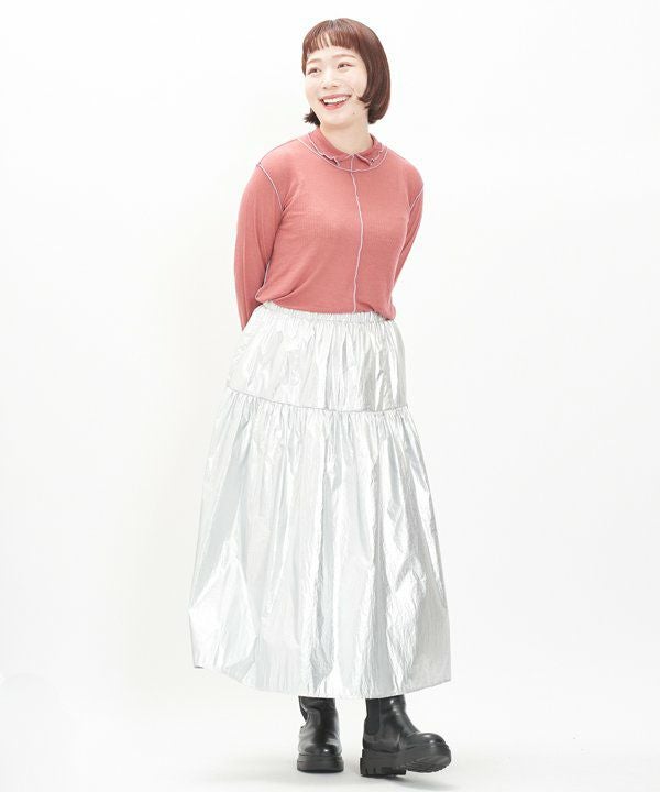 新品✨AS KNOW AS olaca スカート　大きいサイズ　マゼマゼコゼコゼ 大きいサイズ アズノゥアズオオラカ AS KNOW AS olaca 花とブロックの