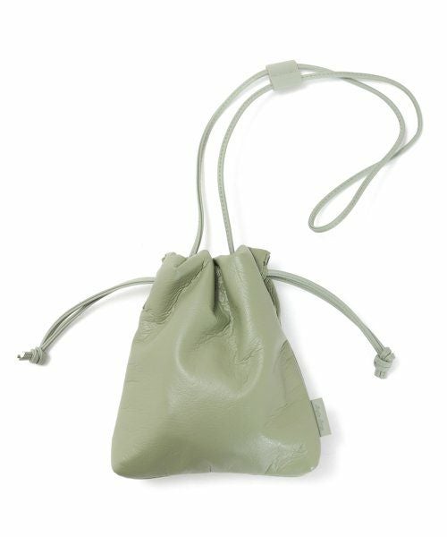 BOLSAC 巾着 バッグ 新品未使用タグ付き ソフトシュリンクレザー 巾着ショルダーバッグ | TC-DS | エルゴポック
