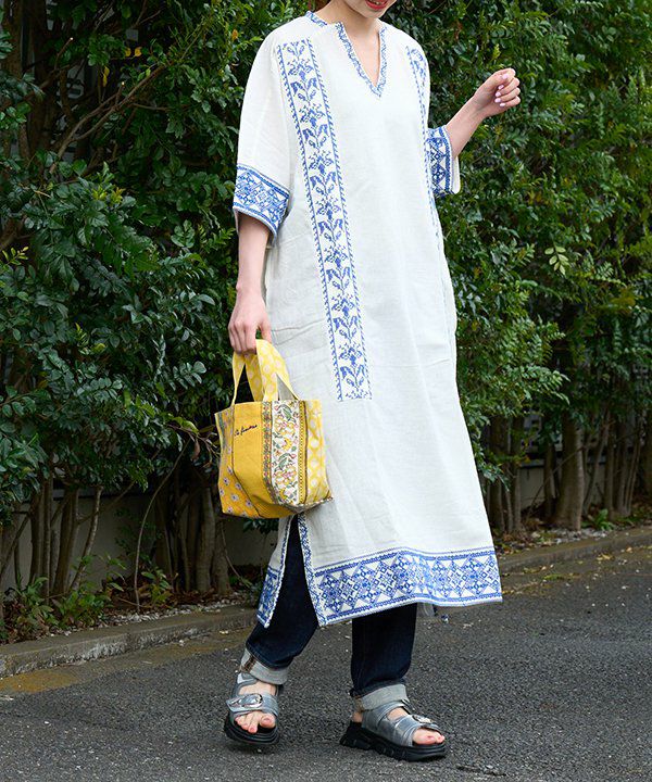 ペタペタ刺繍たっぷりOP | AS KNOW AS オンラインショップ