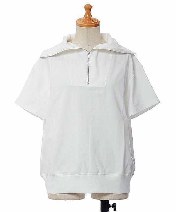 【新品未使用タグ付き】 ハーフジップ 撥水防風　半袖シャツ ホワイト ハーフzip半袖PO | AS KNOW AS オンラインショップ