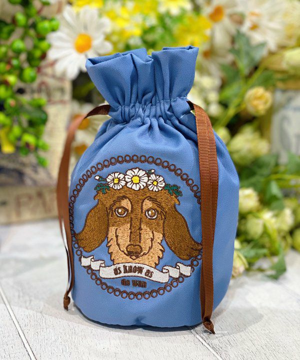 DOG刺繍巾着 | AS KNOW AS オンラインショップ