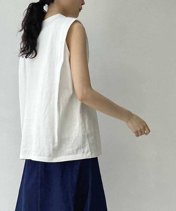 肩タックノースリT | AS KNOW AS オンラインショップ