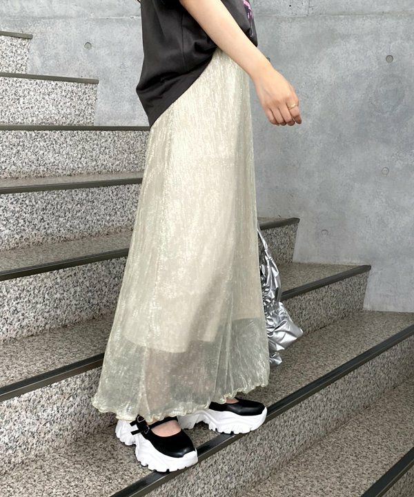 新品タグ付✨ダイアグラム　シアーラメプリーツスカート　ブラック ラメプリーツSK | AS KNOW AS オンラインショップ