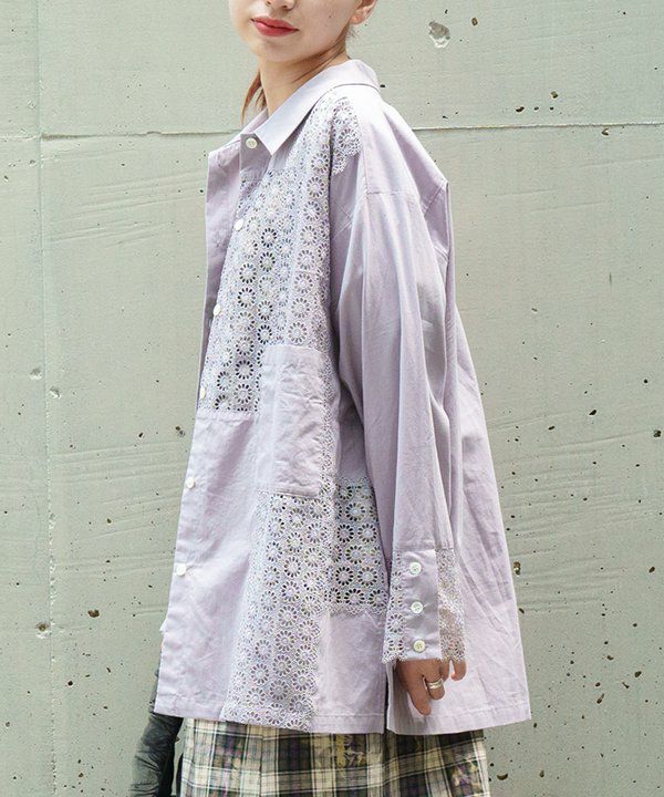 【新品タグ付】IENA COCO レースアップ プルオーバー 追加2》Flowerストレッチレースプルオーバー（Tシャツ／カットソー