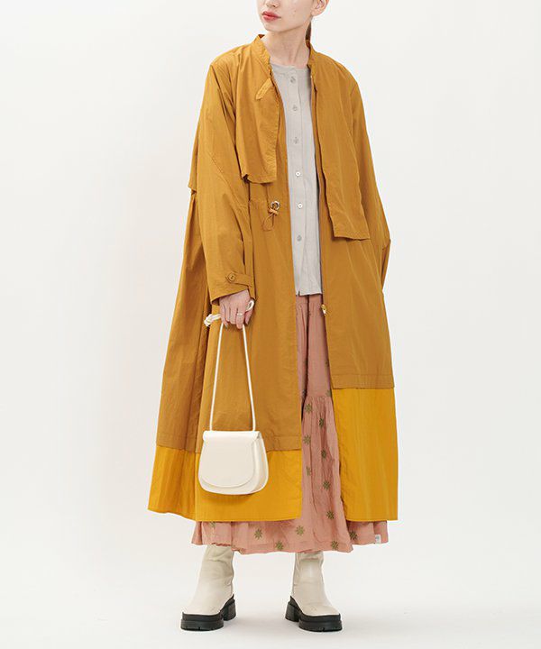 配色ナイロンコート | AS KNOW AS オンラインショップ