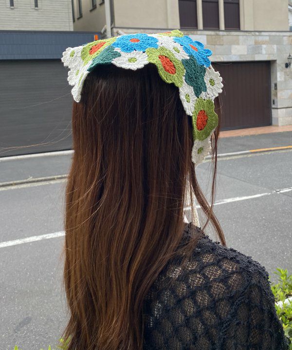 彩り鈎針編バブーシュカ | AS KNOW AS オンラインショップ