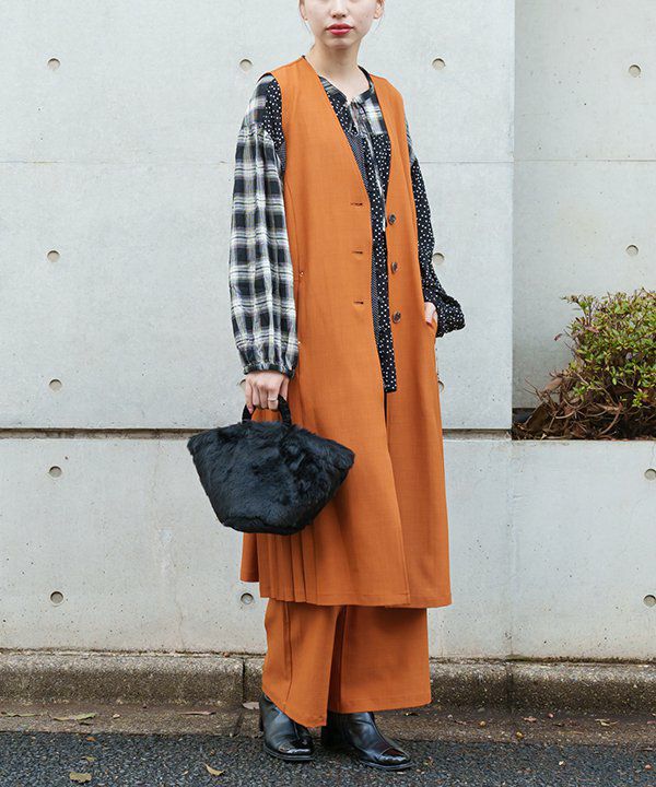 変り織カチオンワンピース | AS KNOW AS オンラインショップ