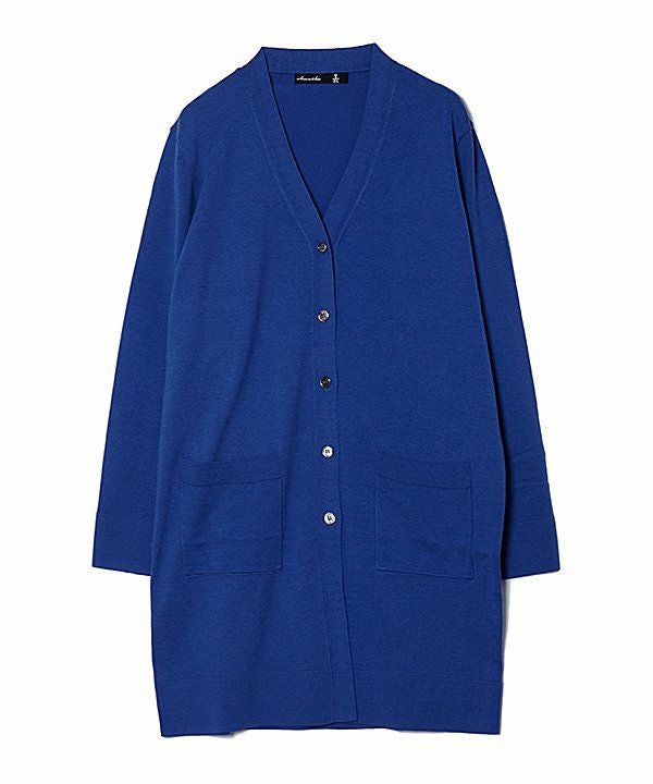 ISSEY MIYAKE　カーディガン　ロング丈 コーディガン ウール 青 イッセイミヤケinn. ISSEY MIYAKE ドルマンウールチャイナボタン