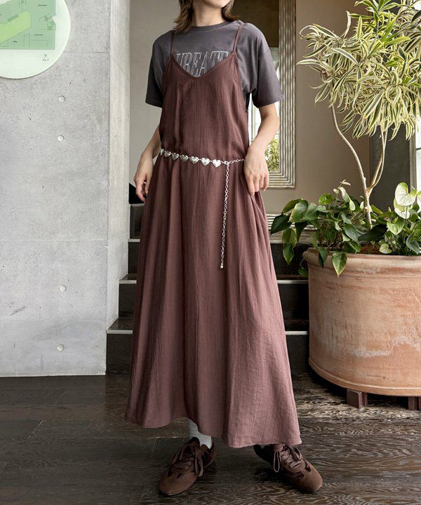 バックリボンキャミ 新色追加・洗える】バックリボン キャミワンピース / Feroux