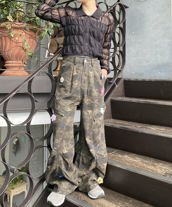 お花咲くタックカーゴPT | AS KNOW AS オンラインショップ