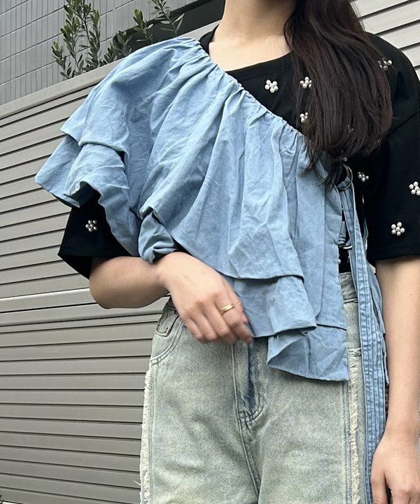 変化を堪能デニム付け衿 | AS KNOW AS オンラインショップ