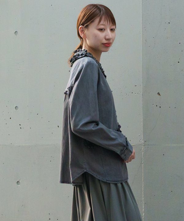 新品　AS KNOW AS olaca 流れるデニフリルSH グレー　サイズ5 新品 AS KNOW AS olaca 流れるデニフリルSH グレー サイズ5 新品 AS