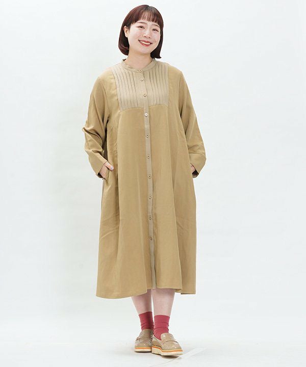 1sマントルピース　アンジュタイプ TIME SALE】ハイネック半袖ウールワンピース 49AV JUNKO SHIMADA