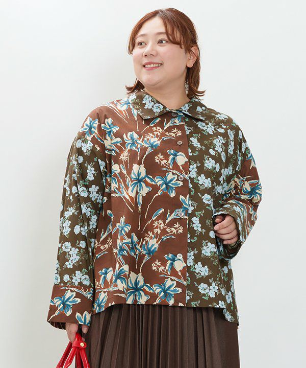 花柄のコート　AS KNOW AS olaca クラシカルフラワーSH | AS KNOW AS オンラインショップ
