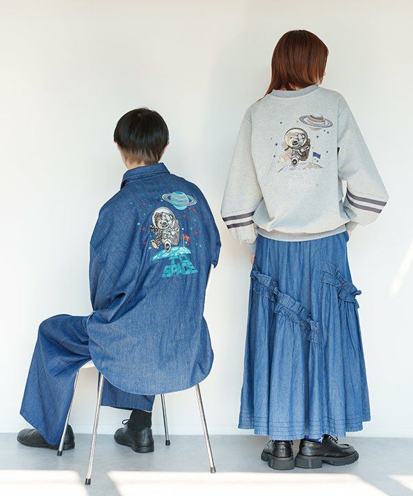 宇宙ベアロイドデニムSH | AS KNOW AS オンラインショップ
