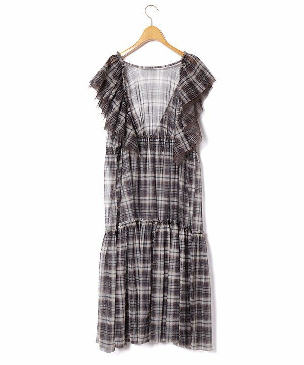 チェック重ねチュールOP | AS KNOW AS オンラインショップ