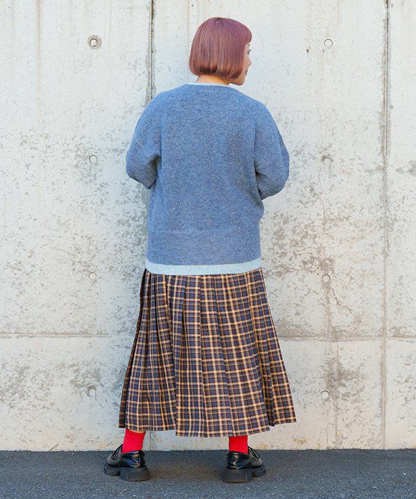 泉様　スカート　カラーBLK check どっちでもチェックSK | AS KNOW AS オンラインショップ