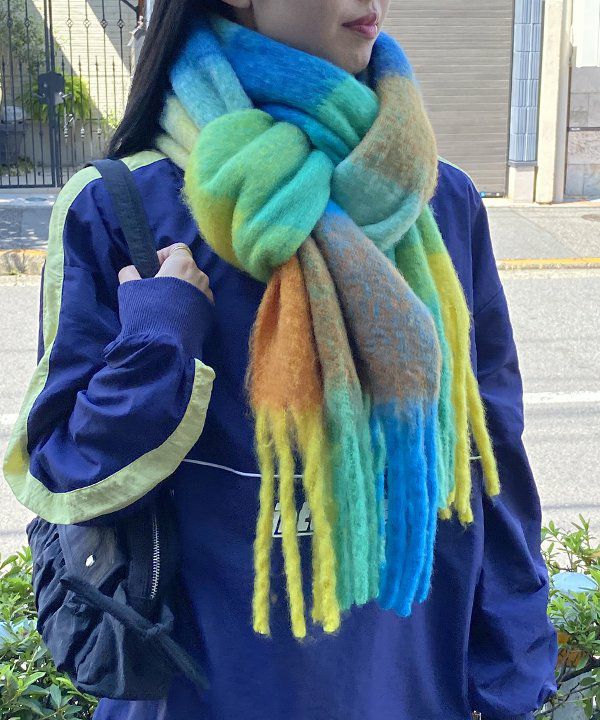 FウールCHKマフラー | AS KNOW AS オンラインショップ