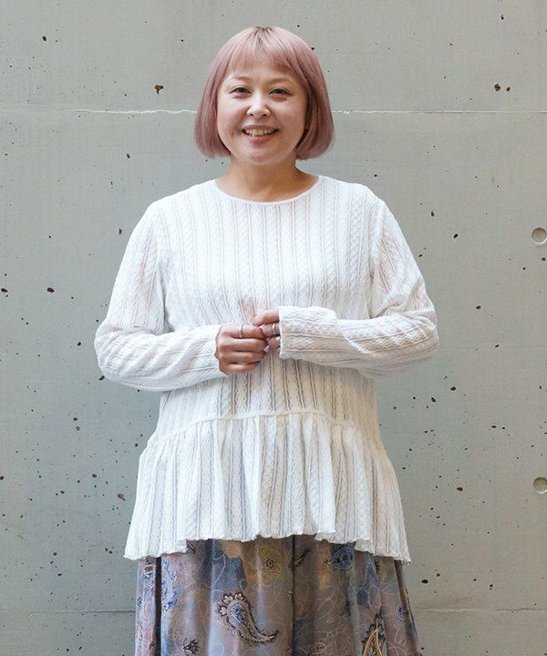 専用☆レース切替カットトップ 袖レース切替カットPO[品番：IGAW0004902]｜axes femme（アクシーズ