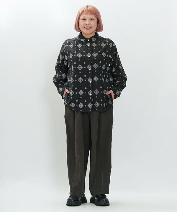えみおわす　ダーツパンツ　黒 ダーツダーツパンツ | AS KNOW AS オンラインショップ