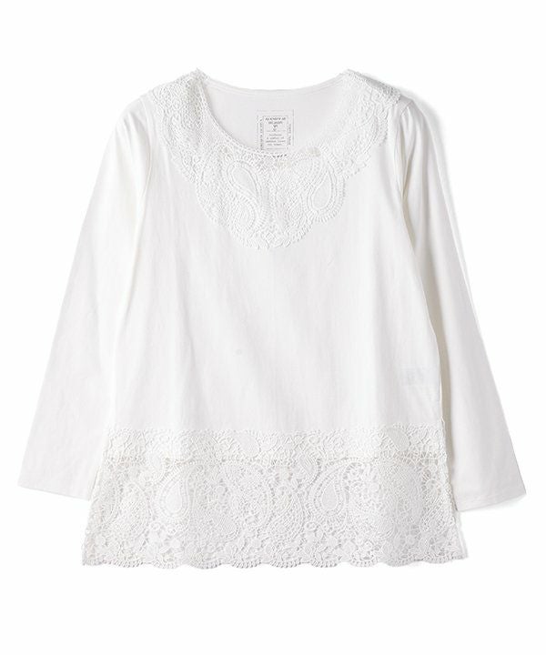 繊細ペイズリレースロンT | AS KNOW AS オンラインショップ