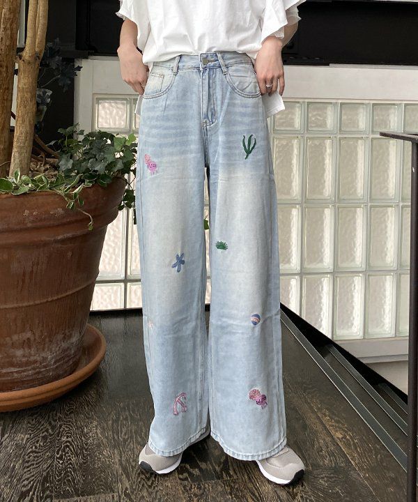 バリエ刺繍デニム | AS KNOW AS オンラインショップ