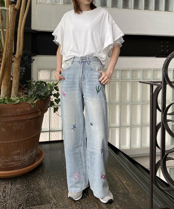 バリエ刺繍デニム | AS KNOW AS オンラインショップ