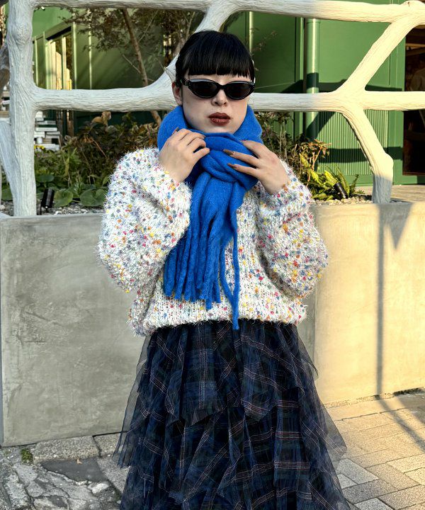 PINKO シャギーニット Sweater with inlays in contrasting yarn | Pinko