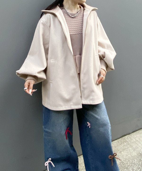 リブカラーZIPコート | AS KNOW AS オンラインショップ