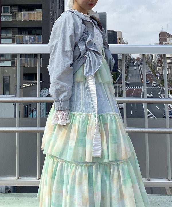 25SS　tao フリル付きオーバーサイズジャケット w closet（ダブルクローゼット） コート アウター 「2WAY」フリル衿
