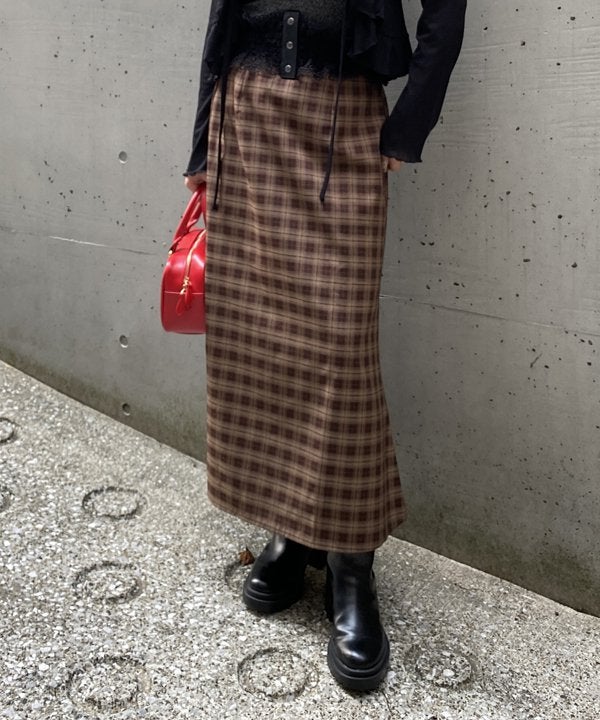 チェックなフレアSK | AS KNOW AS オンラインショップ