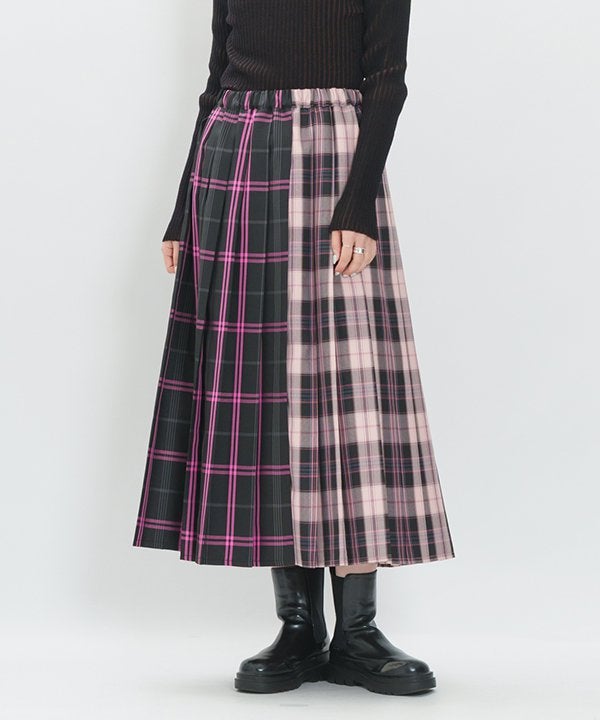 IKUKO チェック柄スカート ふわさら 上品 未使用 ふんわりチェック柄フレアーマキシスカート - ベルーナ【公式】