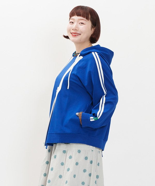 THEBONEZ青色フード付きスウェットLサイズ NAVAL｜【SEQUENZ(シークエンズ)】SQNZ ZIP P/K / ジップパーカー 裏