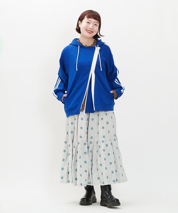 THEBONEZ青色フード付きスウェットLサイズ NAVAL｜【SEQUENZ(シークエンズ)】SQNZ ZIP P/K / ジップパーカー 裏