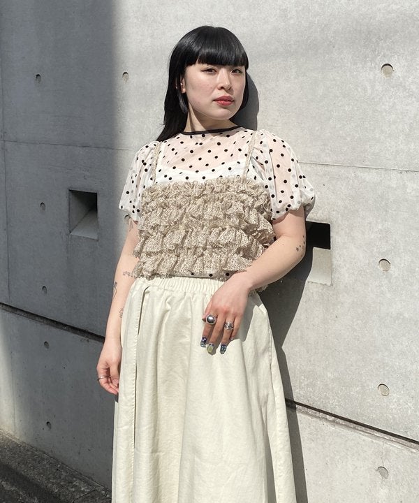 値下げ S.T.G.H メッシュポケットトップス アイボリー メッシュ裾ドロストPO | AS KNOW AS オンラインショップ
