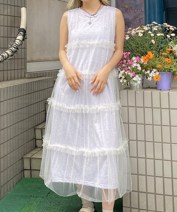 重ねチュール5段のワンピ | AS KNOW AS オンラインショップ