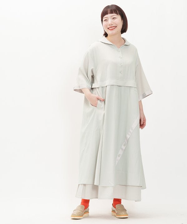IENA／2024AW カフスデザインとろみノーカラーブラウス オフホワイト ノーカラーダブルカフスブラウス≪洗濯機で洗える≫ | VICKY（Women