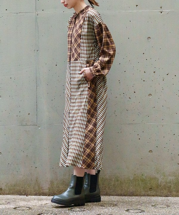 チェックの小窓ワンピ | AS KNOW AS オンラインショップ