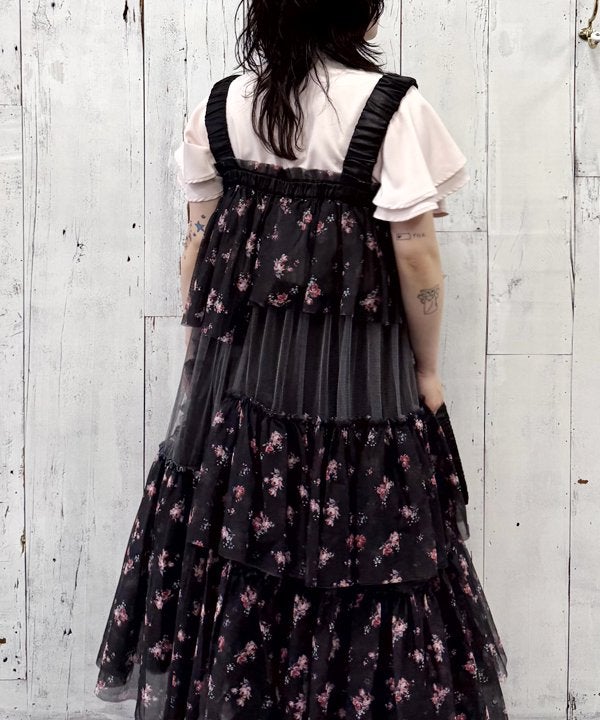 【nero】 エムズグレイシー　ハート刺繍チュールワンピース　36 黒 COEL Online Storeオリジナル刺繍チュールワンピース(36 グレー): DRESSES