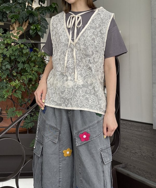 やさシアー刺繍前後VT | AS KNOW AS オンラインショップ