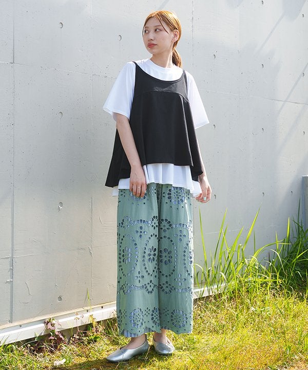 レース的刺繍とストラPT | AS KNOW AS オンラインショップ