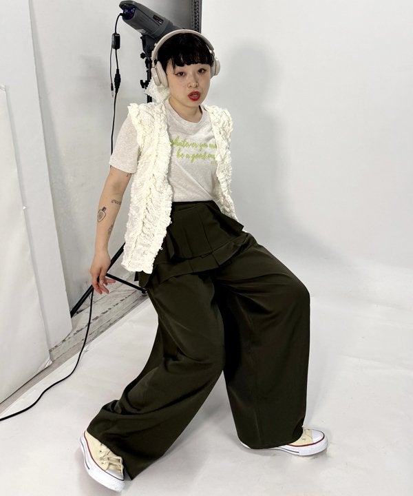 Katie フリル パンツ フリルとset3Dパンツ | AS KNOW AS オンラインショップ