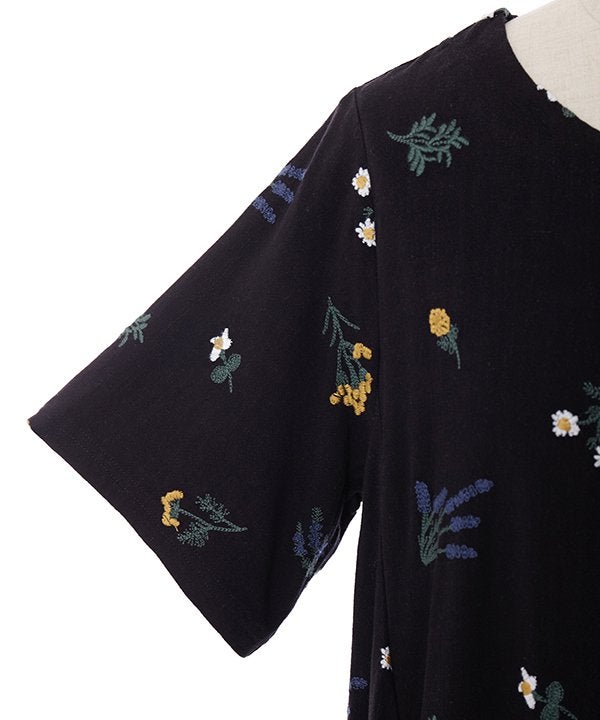 #607☆1点限定☆大人可愛い☆蝶と花アシメ ワイルドフラワー刺繍OP | AS KNOW AS オンラインショップ