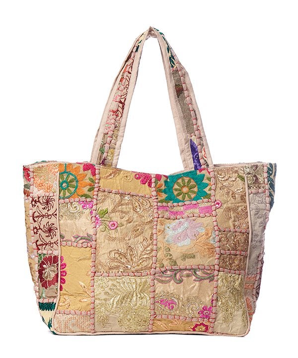 インド刺繍 アップリケ　約142×142cm 未使用タグ付き　ヴィンテージ インド刺繍パッチトート | AS KNOW AS オンラインショップ
