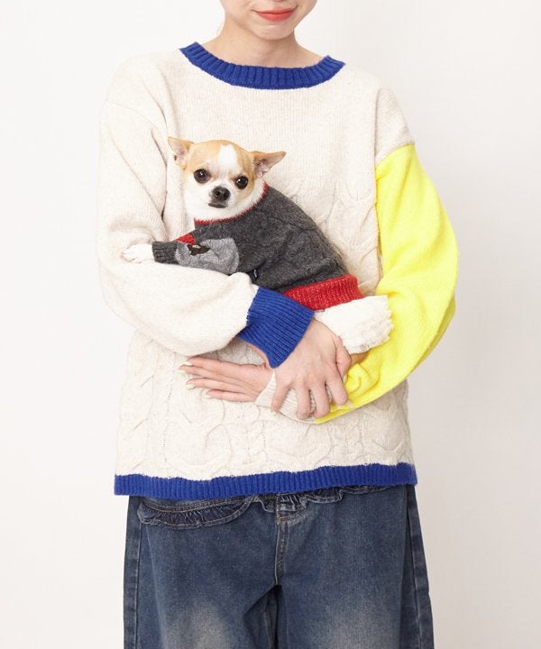 N配色好きDogニット | AS KNOW AS オンラインショップ